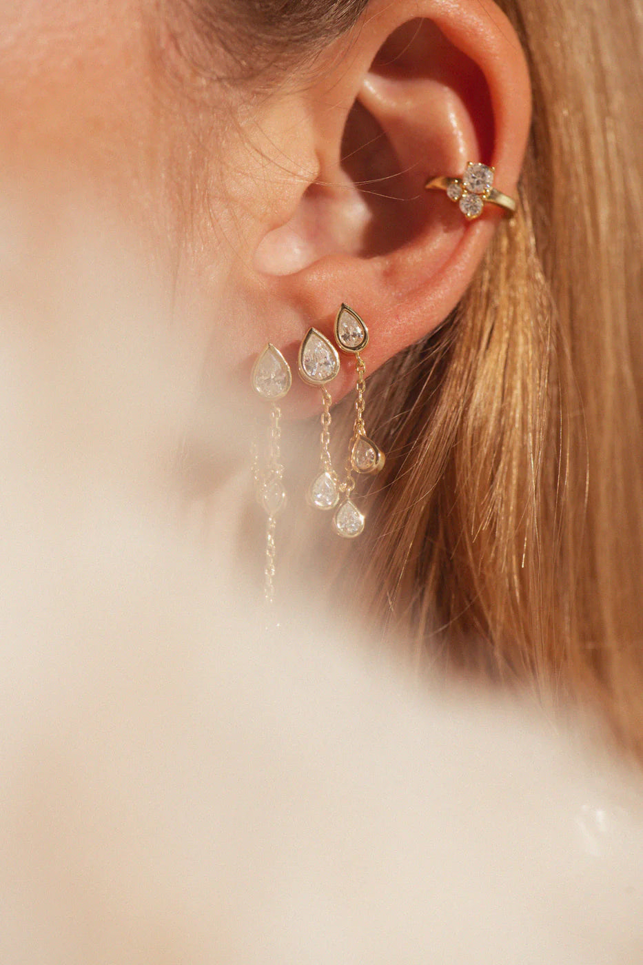 Bobby Rose Double luxe oorbel