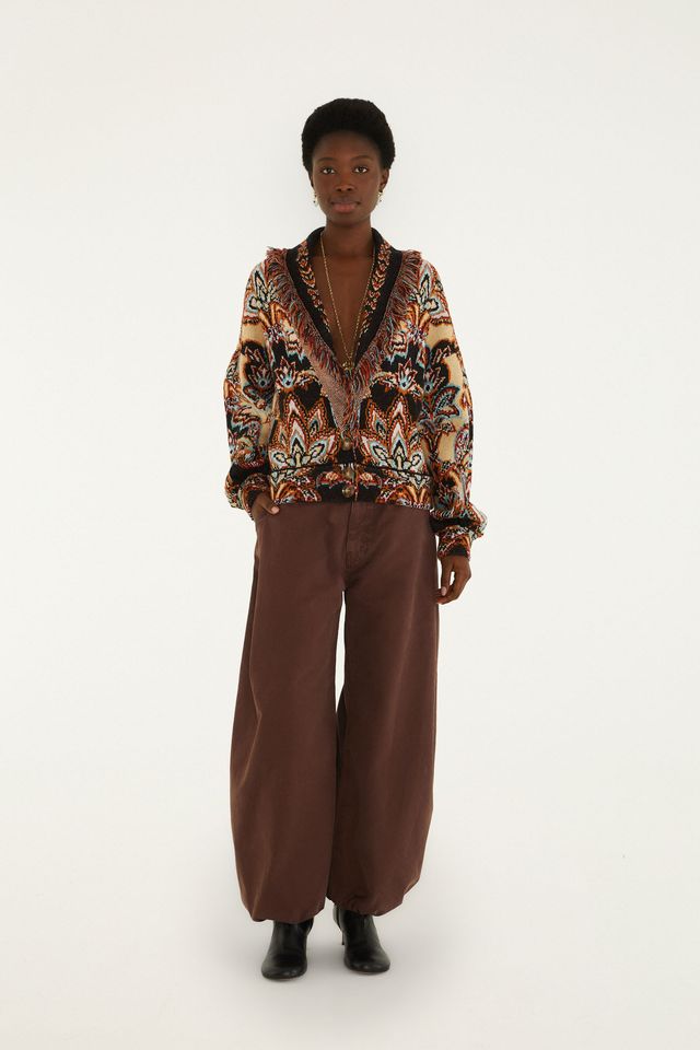 Farm Rio Brown balloon twill broek