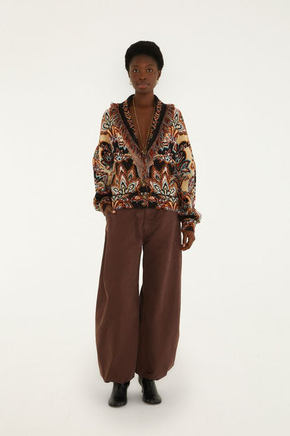 Farm Rio Brown balloon twill broek