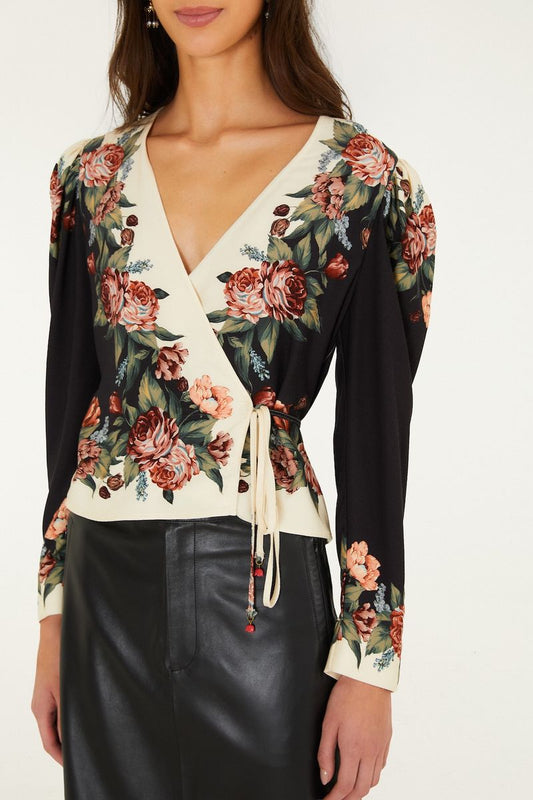 Farm Rio Winter Floral blouse