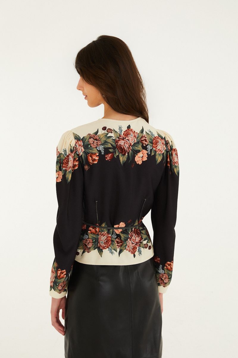 Farm Rio Winter Floral blouse