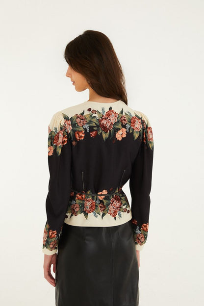 Farm Rio Winter Floral blouse