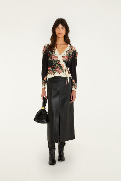 Farm Rio Winter Floral blouse