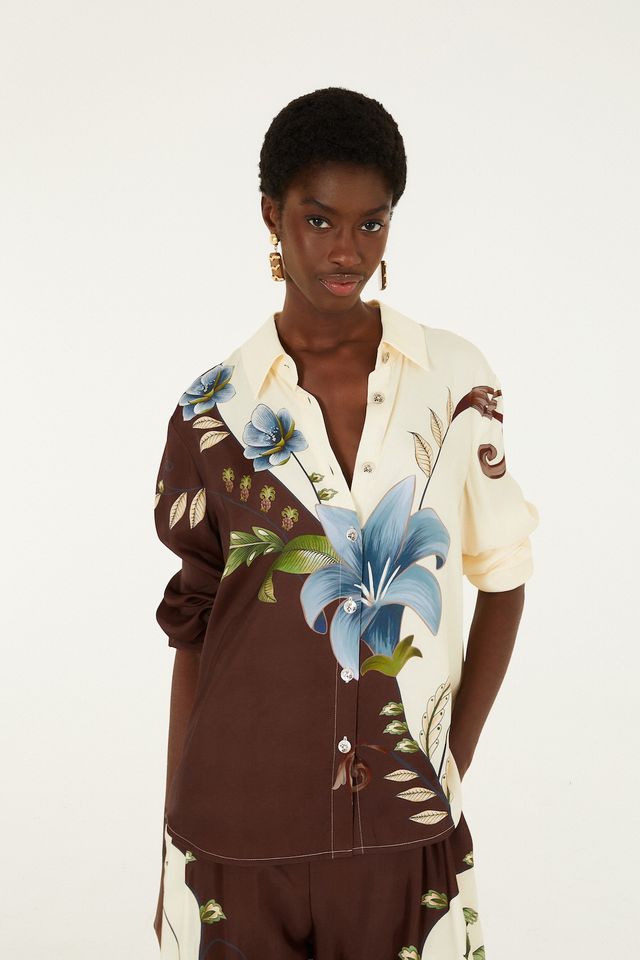 Farm Rio Milena winter white shirt