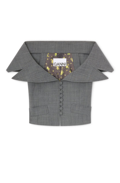 Ganni Wool melange gilet