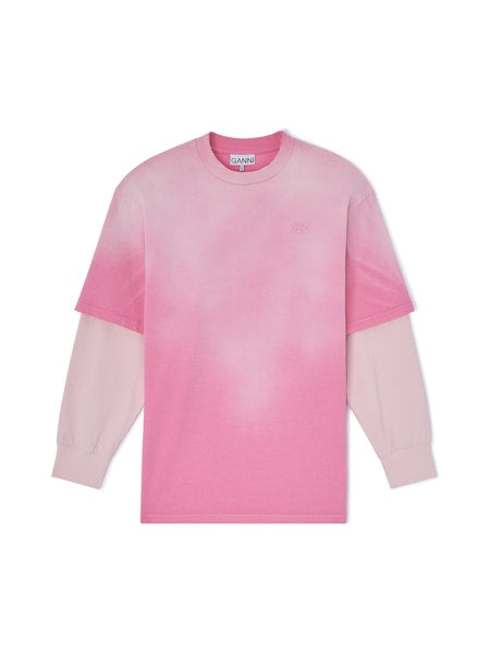 Ganni Heavy cotton jersey washed longsleeve