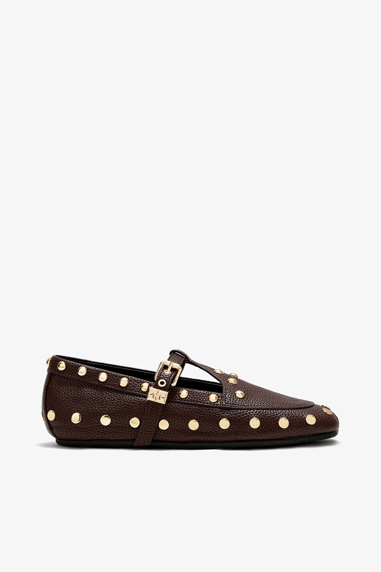 Ganni Mary jenny studs grained ballerina's