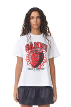 Load image into Gallery viewer, Ganni Basic jersey strawberry relaxed t-shirt
