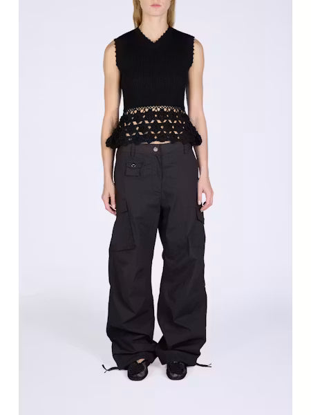 Ganni Stretch cotton cargo pants