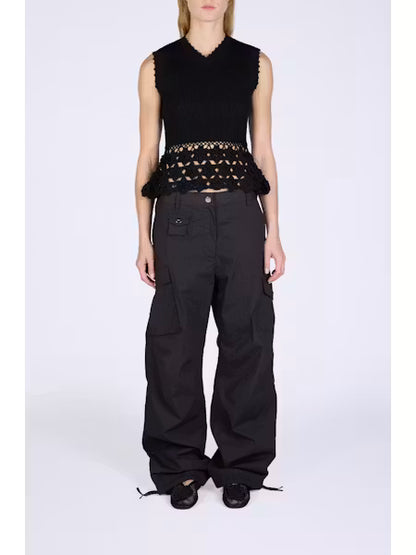 Ganni Stretch cotton cargo pants