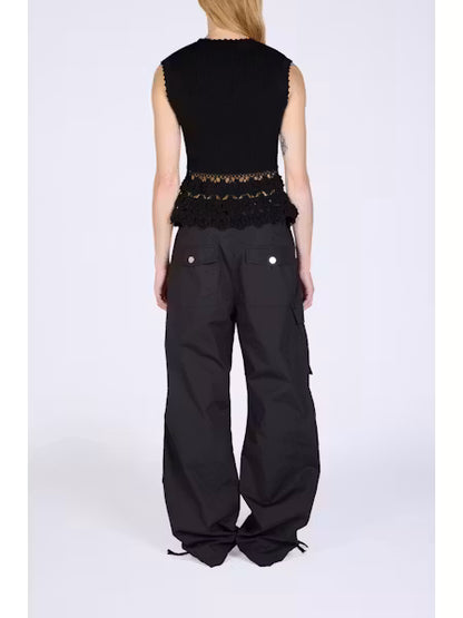 Ganni Stretch cotton cargo pants