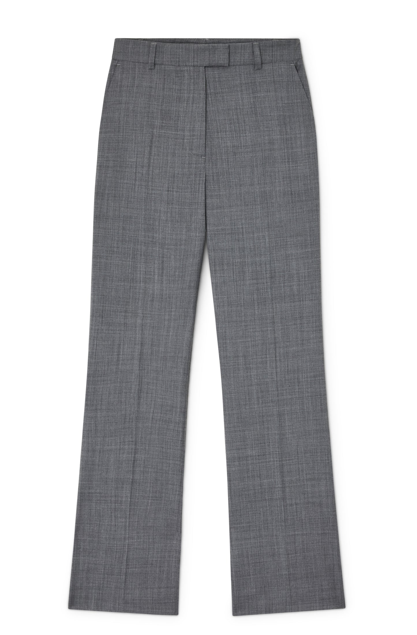 Ganni Wool melange suiting straight pantalon