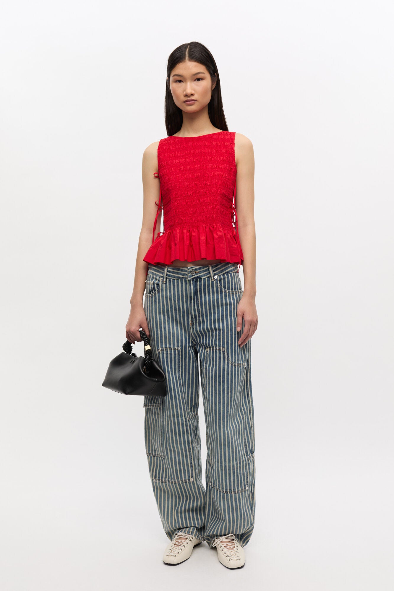 Ganni Stripe Carpenter jeans