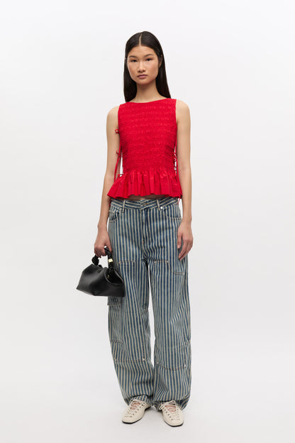 Ganni Stripe Carpenter jeans