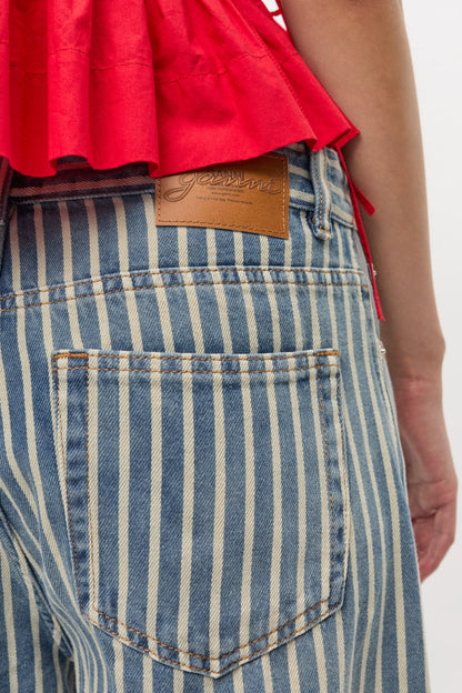 Ganni Stripe Carpenter jeans