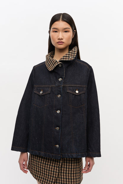 Ganni Neppy denim bonded jas