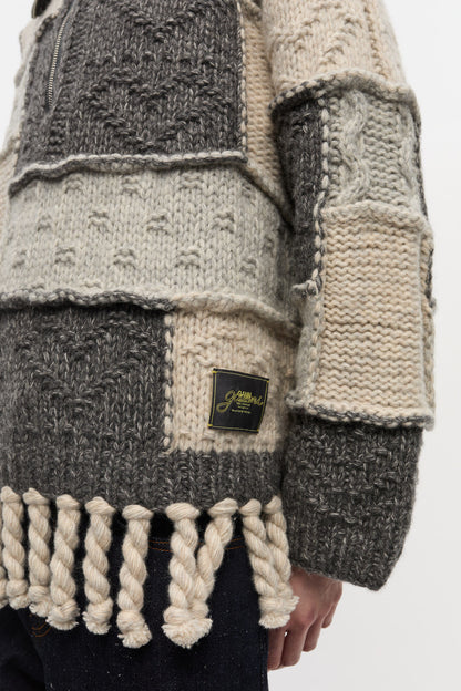 Ganni Oversized wool cotton bubble trui