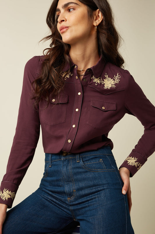 King Louie Western rosetta blouse