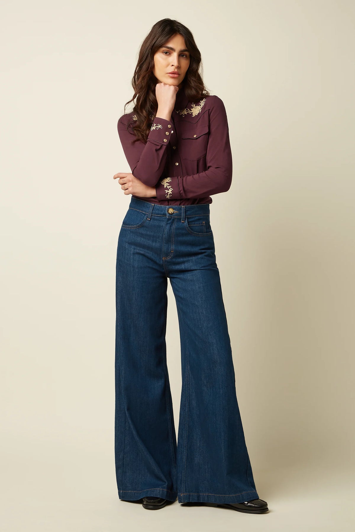 King Louie Western rosetta blouse