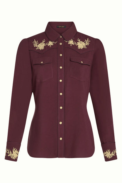King Louie Western rosetta blouse