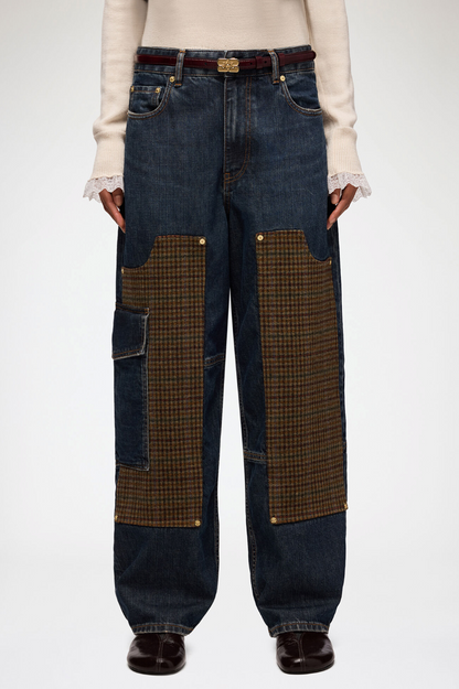 Ganni Audri textured slub jeans
