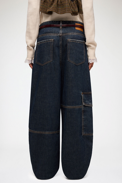 Ganni Audri textured slub jeans