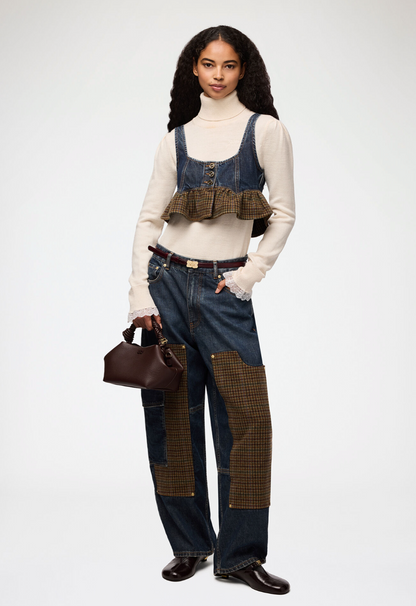 Ganni Audri textured slub jeans