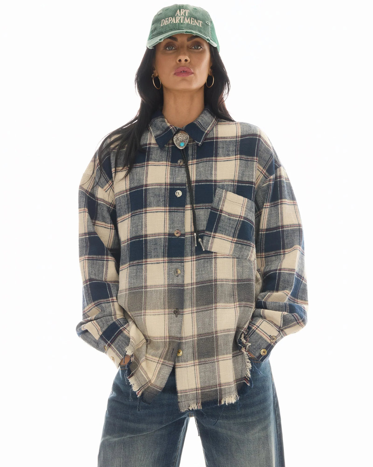 The Tales Cutaway Bleached Flannel blouse