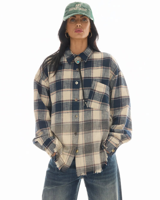 The Tales Cutaway Bleached Flannel blouse