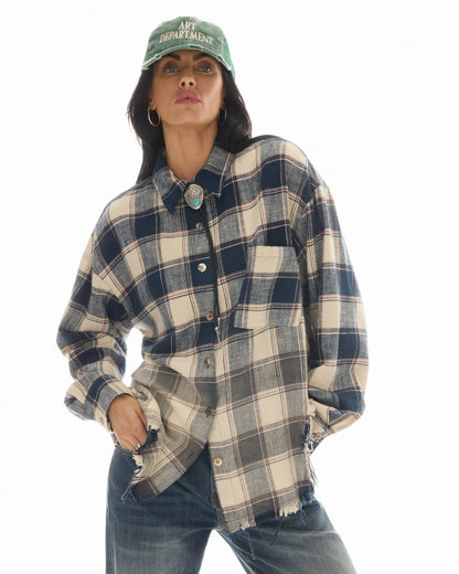 The Tales Cutaway Bleached Flannel blouse