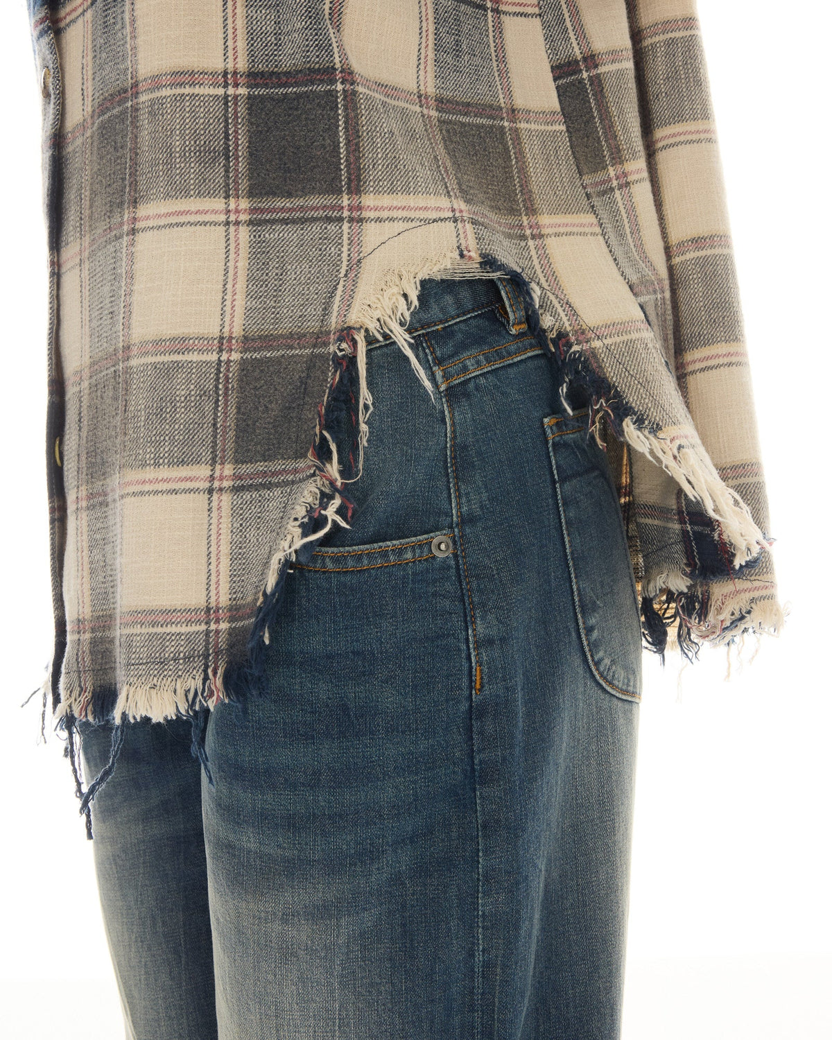 The Tales Cutaway Bleached Flannel blouse