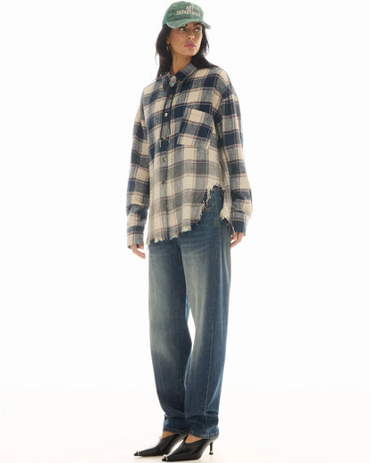 The Tales Cutaway Bleached Flannel blouse