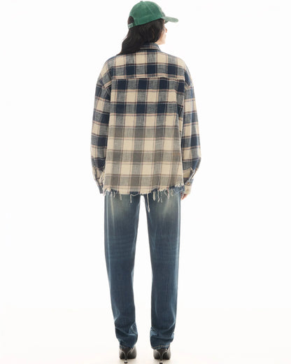The Tales Cutaway Bleached Flannel blouse