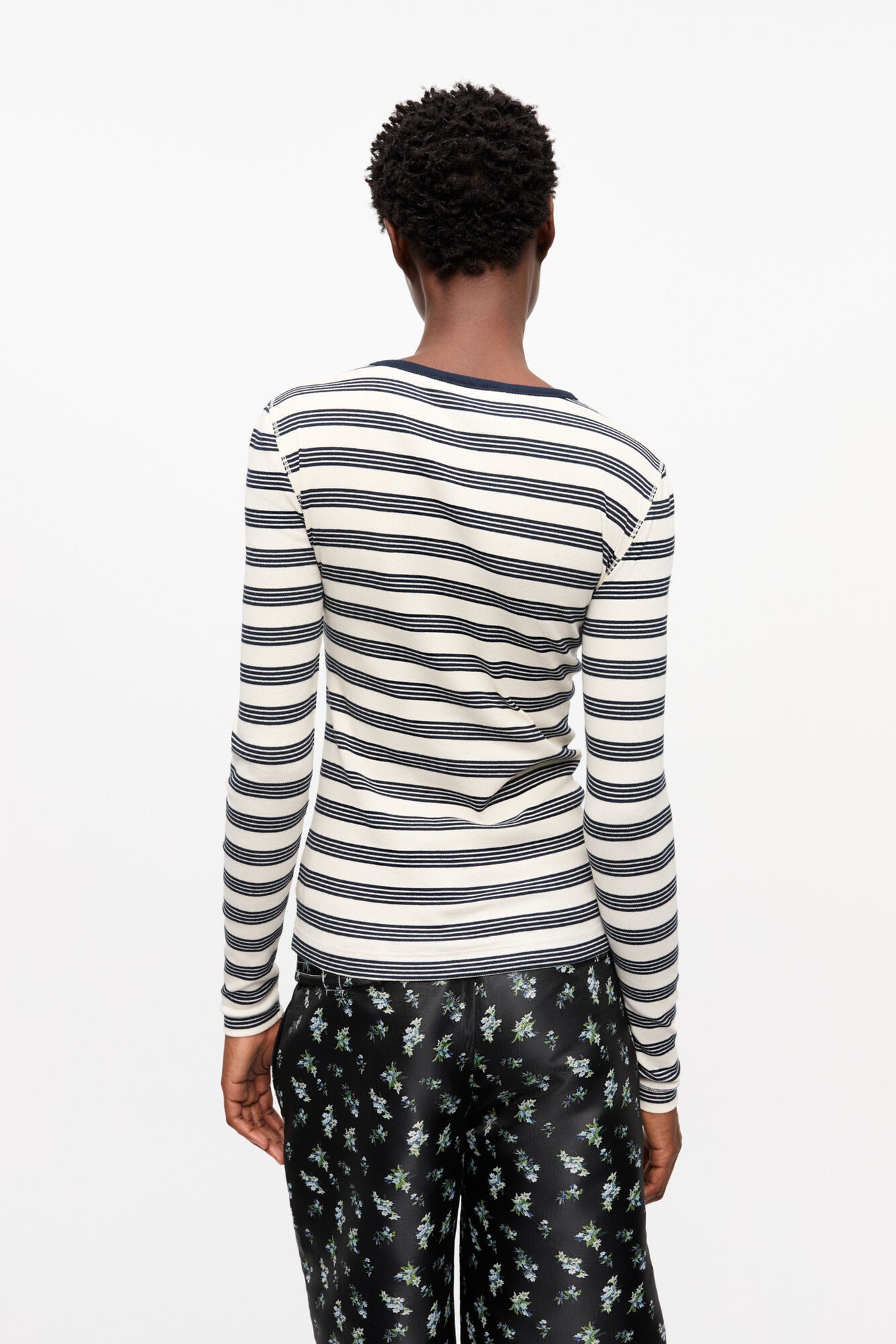 Ganni Striped Rib Longsleeve t-shirt