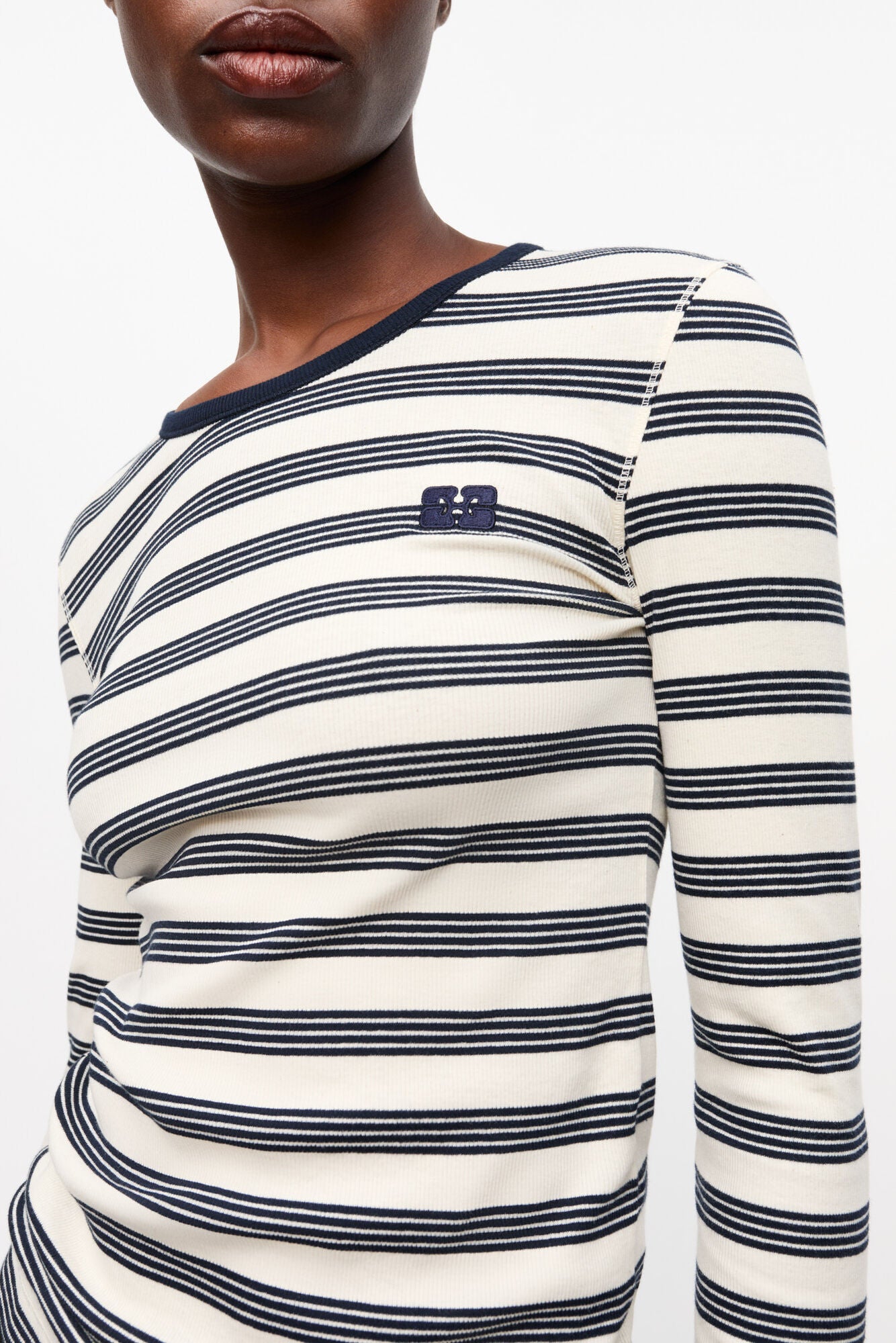 Ganni Striped Rib Longsleeve t-shirt