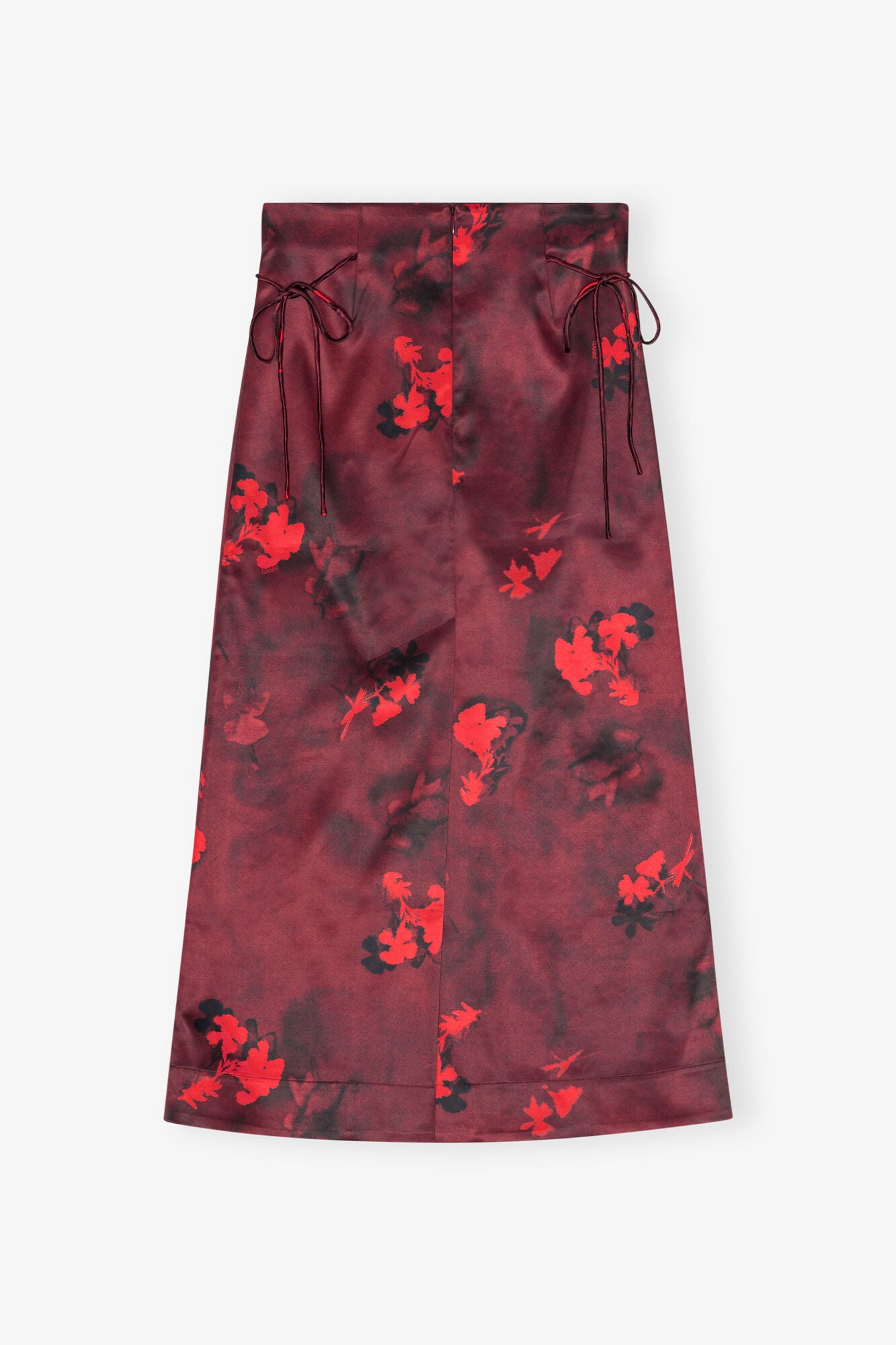 Ganni Printed Satin rok