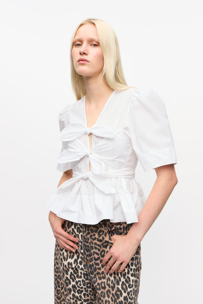 Ganni Tie Strap blouse
