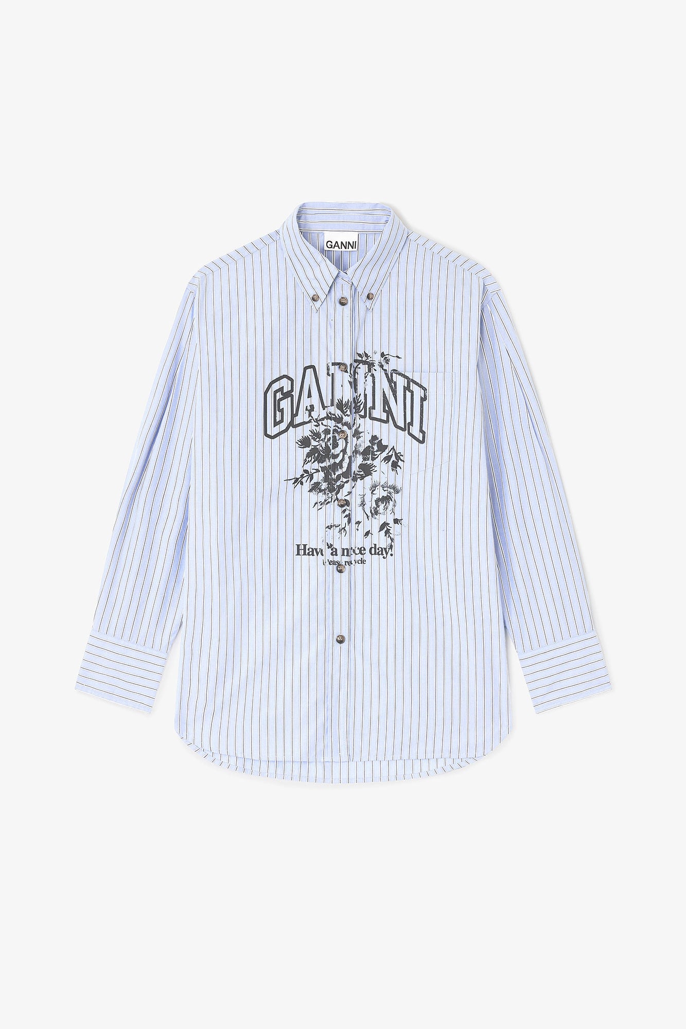 Ganni Logo Oversized blouse