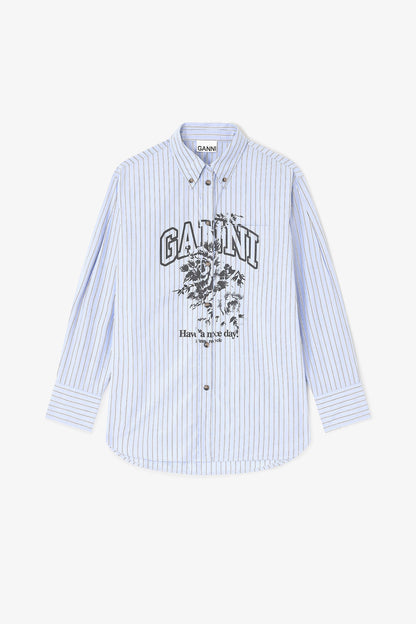 Ganni Logo Oversized blouse