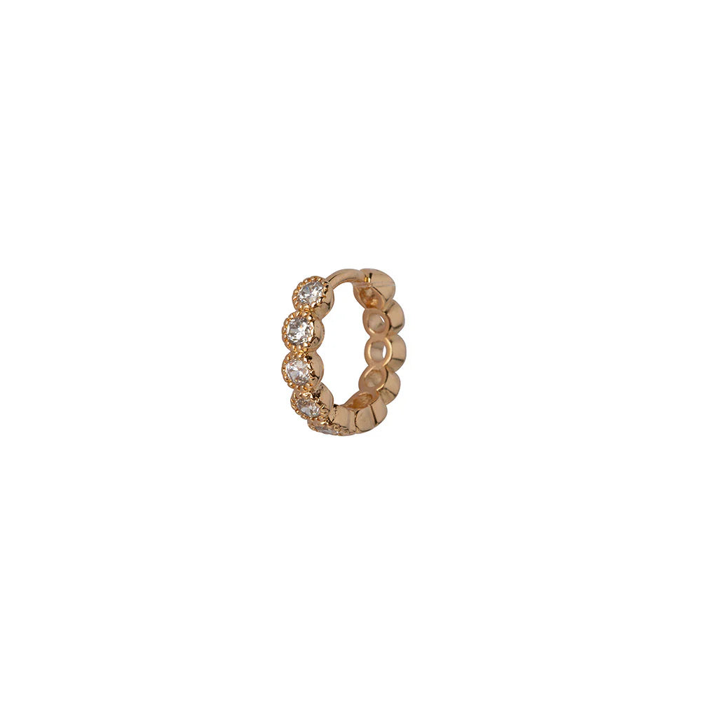 Bobby Rose White Swarovski oorbel
