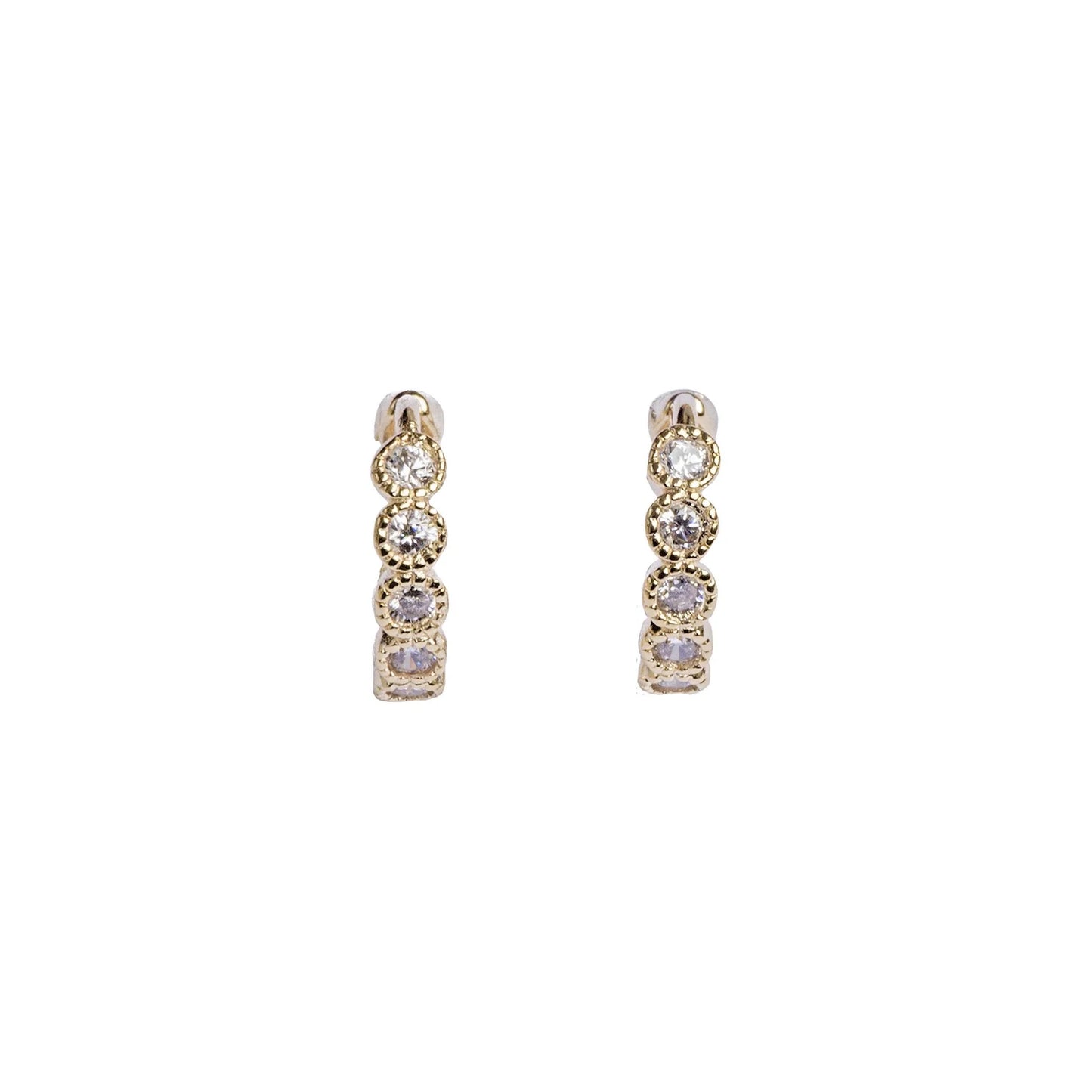 Bobby Rose White Swarovski oorbel