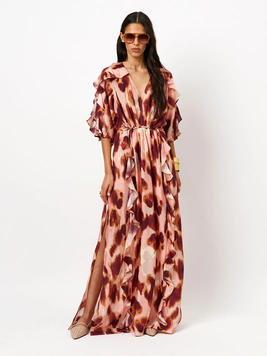 Dante6 Anzur bohemian printed maxi jurk