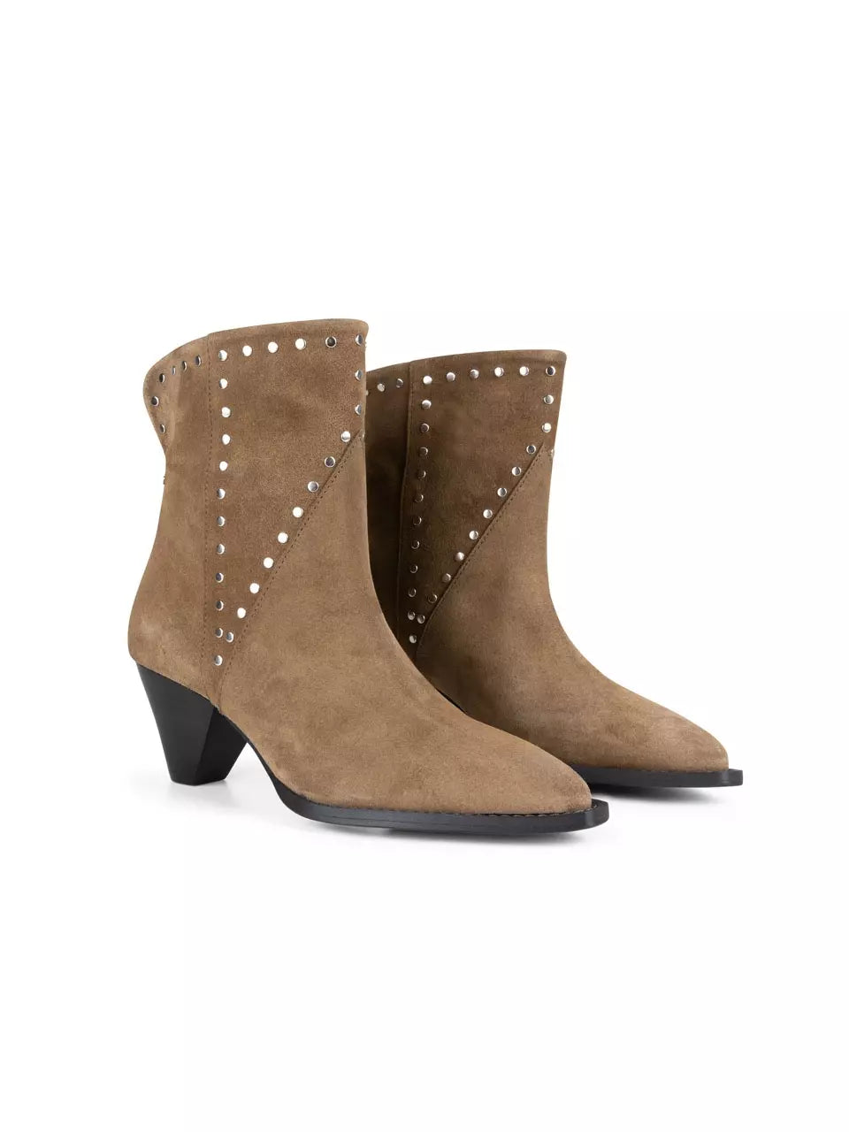 Dante6 Kaia studded suede enkellaarzen