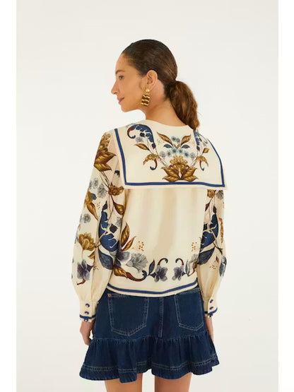 Farm Rio Golden Nature blouse