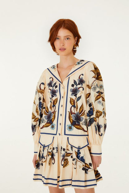 Farm Rio Golden Nature blouse