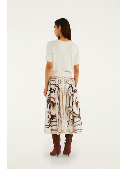 Farm Rio Equestrian scarf maxi rok