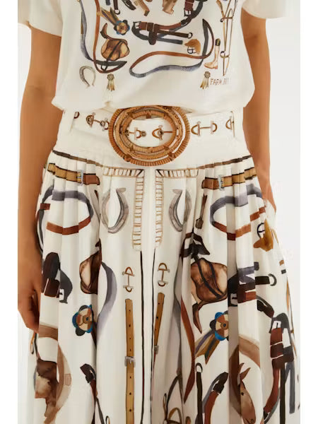 Farm Rio Equestrian scarf maxi rok