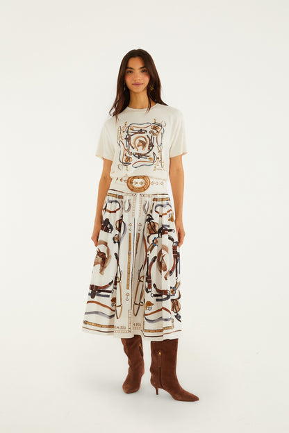 Farm Rio Equestrian scarf maxi rok