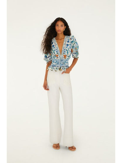 Farm Rio Flora Tile blouse