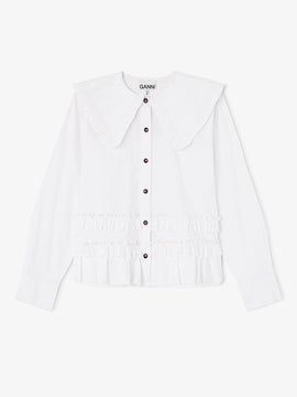 Ganni Stretch ruffle blouse